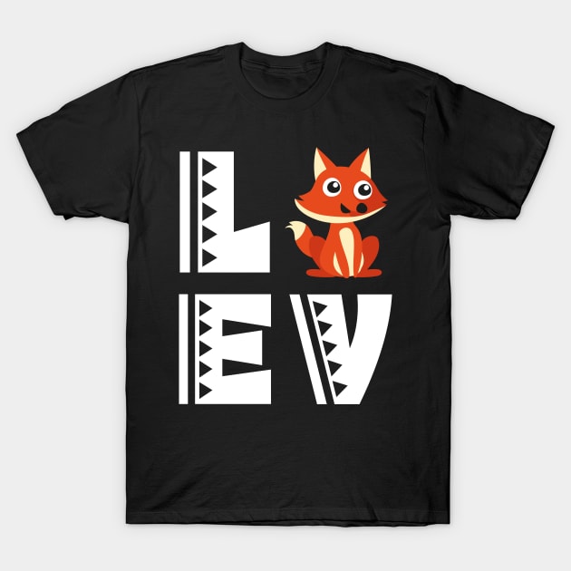 Cute love fox t shirt funny fox lover gifts for kids T-Shirt by franzaled